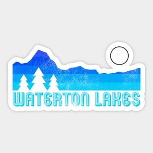 Waterton Lakes national park retro vintage Sticker